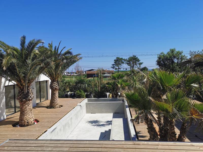 Création d'une piscine maçonnée sur le Bassin d'Arcachon